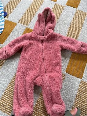 Carters just one you pink Sherpa bunting size 6 months